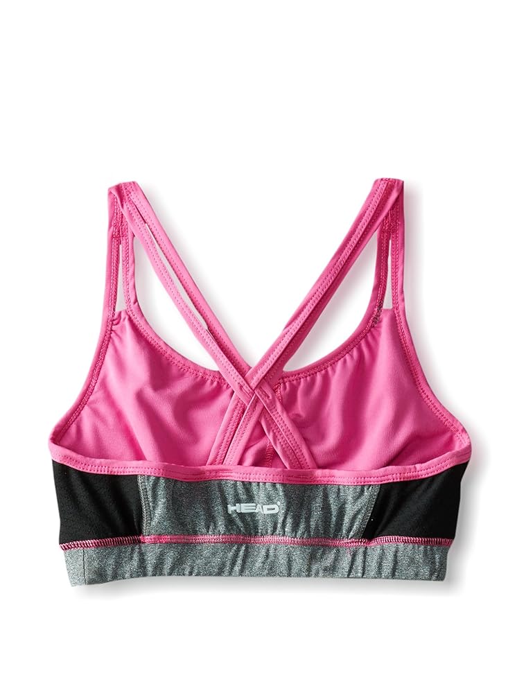 HEAD Women's Cosmic Sports Bra, Charcoal Heather, X-Small at